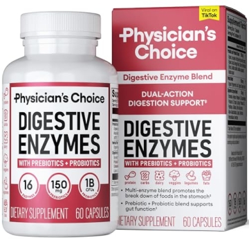 Physician's CHOICE Digestive Enzymes - Multi Enzymes, Prebiotics & Probiotics for Digestive Health
