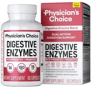 Physician's CHOICE Digestive Enzymes - Multi Enzymes, Prebiotics & Probiotics for Digestive Health