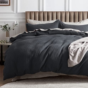 Soft Cotton Duvet Cover Set - Queen Size Charcoal