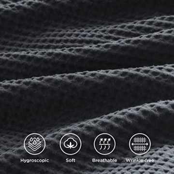 Soft Cotton Duvet Cover Set - Queen Size Charcoal