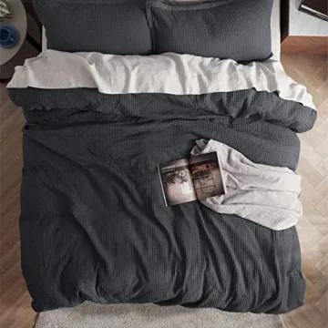 Soft Cotton Duvet Cover Set - Queen Size Charcoal