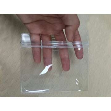 BlissB Vaccine Card Holder, Vaccination Protector, Waterproof Covid 4X3 inches Plastic Clear Vinyl Sleeves for Holder and Protector with Resealable Zip Type (Pack of 5), C-h-05