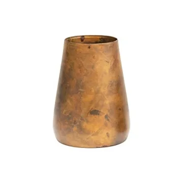 Creative Co-Op Antique Brass Pillar Holder for Home Decor