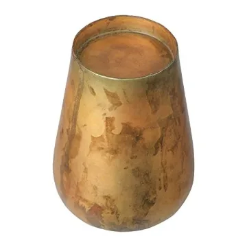 Creative Co-Op Antique Brass Pillar Holder for Home Decor