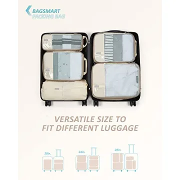 BAGSMART Compression Packing Cubes Travel Organizer Set