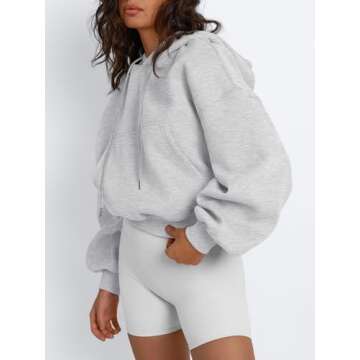 Trendy Queen Women's Cropped Hoodie - Fashionable Comfort