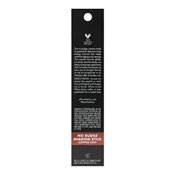 e.l.f. No Budge Shadow Stick, Longwear, Smudge-Proof Metallic Eyeshadow, Copper Chic, 0.05 Oz