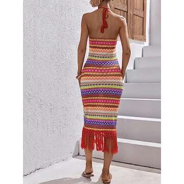 Stylish Floerns Coral Orange Bodycon Dress for Women