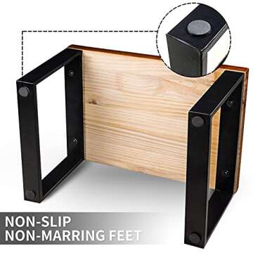 biukpci Stylish Wooden Step Stool for All Ages