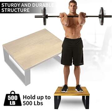 biukpci Stylish Wooden Step Stool for All Ages