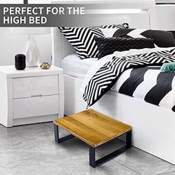 biukpci Stylish Wooden Step Stool for All Ages