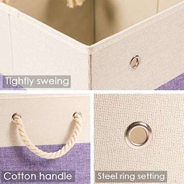 PRANDOM Large Foldable Cube Storage Bins – Stylish & Practical