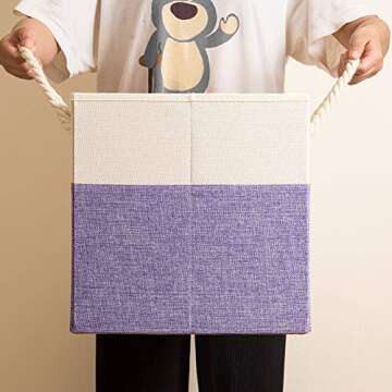 PRANDOM Large Foldable Cube Storage Bins – Stylish & Practical