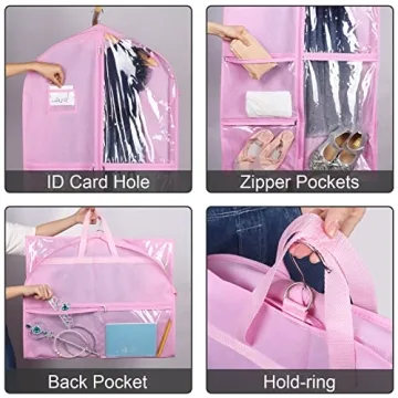 Zilink 40" Dance Garment Bags with Clear Pockets