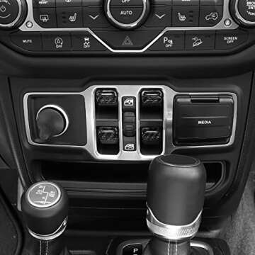 Jimen Compatible with Jeep Wrangler JL JLU 2018-2023 and Jeep Gladiator JT 2020-2023, 4PCS Center Co...