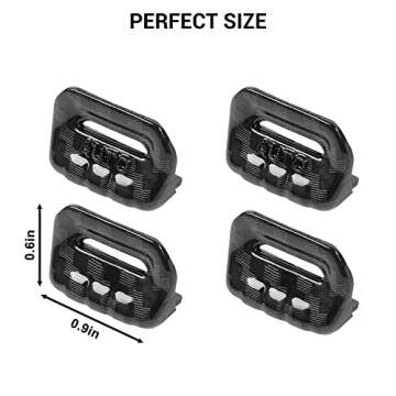 Jimen Compatible with Jeep Wrangler JL JLU 2018-2023 and Jeep Gladiator JT 2020-2023, 4PCS Center Console Window Button Switch Cover Interior Trim Accessories (Carbon Fiber)