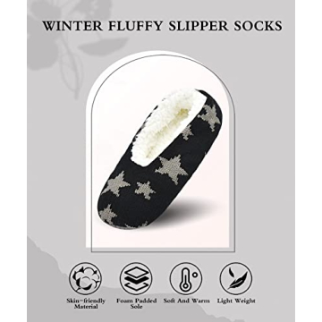 Keyela Slipper Socks for Women - Cozy & Non-Slip Comfort