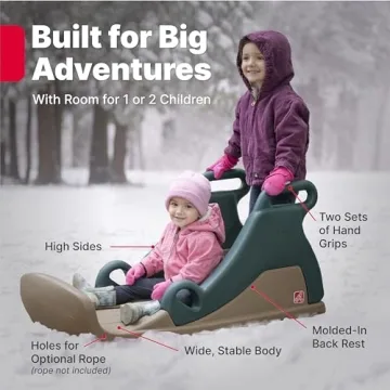 Step2 Snow Runner Durable Kids Sled for Winter Fun
