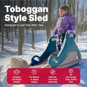 Step2 Snow Runner Durable Kids Sled for Winter Fun
