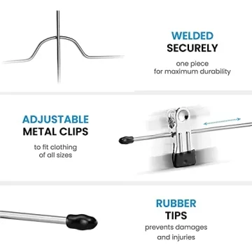 Zober 4-Tier Skirt Hangers Non-Slip Space Saving Clips