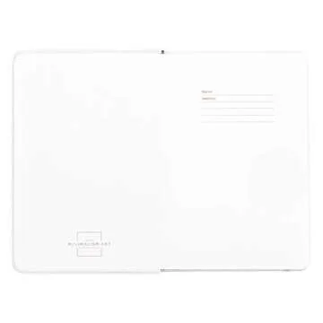 Minimalism Art, Premium Hard Cover Notebook Journal, Large Size, Composition B5 7.6"x10", 186 Numbered Pages, Gusseted Pocket, Ribbon Bookmark, Extra Thick Ink-Proof Paper 120gsm (Dotted, White)