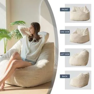 MAXYOYO Bean Bag Chair - Comfy Sofa with Pocket & Handle