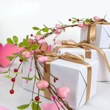 VioletEverGarden Pink Hearts Garland for Valentine's Day