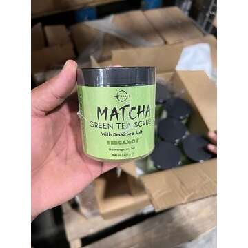 O Naturals Matcha & Bergamot Body Scrub, Natural Body Exfoliator, Cellulite Remover Body Scrub & Booty Scrub, Body scrubs for women exfoliation, Moistrizing Body Polish, Pigmentation scrubs 8.45oz