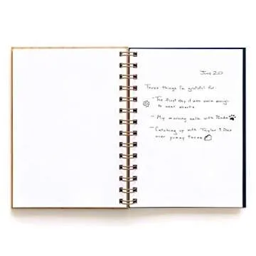 Patchwork Heart Blank Spiral Journal for Women [Hardcover Daily Writing Wood Notebook with Plain Pages for Mom, Small Gratitude Diary for Wellness, Health, Yoga, Travel, Food, Made in the USA]