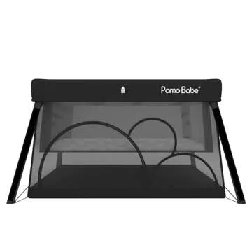 Pamo Babe Travel Crib - Lightweight Baby Playpen with Bassinet, Portable Mini Playard