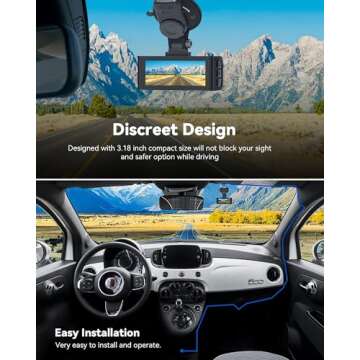 REDTIGER Dash Cam for Cars,4K UHD 2160P Car Camera Front, Wi-Fi GPS,3.18" LCD Screen,Night Vision,170° Wide Angle,WDR,24H Parking Monitor, G Sensor, Support 256GB Max(F7NS)