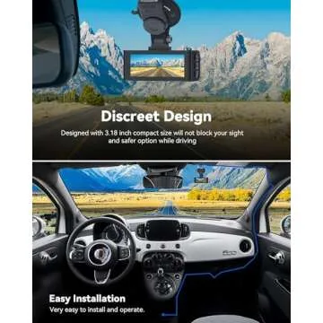 REDTIGER Dash Cam for Cars,4K UHD 2160P Car Camera Front, Wi-Fi GPS,3.18" LCD Screen,Night Vision,170° Wide Angle,WDR,24H Parking Monitor, G Sensor, Support 256GB Max(F7NS)