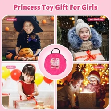 Colorful Pop Up Princess Tent for 1-3 Year Old Kids