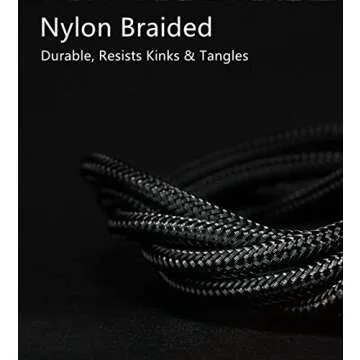 COSOOS 4 Short USB Micro Cables(9in/23cm) Nylon Braided Charge & Sync Power Cord for Samsung Galaxy S7 Edge/ S6/ S5/ S4, Note 5/4/ 3, USB Charging Station, MP3, headlamp, Android Device