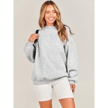 ANRABESS Women Oversized Sweatshirts Cozy Lightweight Fleece