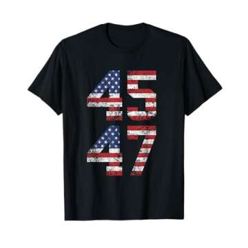 Trump 2024 Vintage T-Shirt for Adults - Black Classic Fit