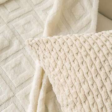 Cozoomy Set of 4 Beige Brown Coffee Decorative Pillow Covers 18x18 Inch Corduroy Throw Pillow Covers...