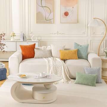 Cozoomy Set of 4 Beige Brown Coffee Decorative Pillow Covers 18x18 Inch Corduroy Throw Pillow Covers for Bed Couch Sofa Living Room Soft Cushion Cases