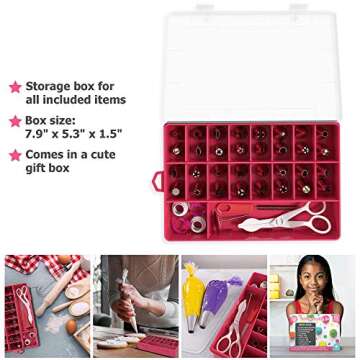 Cakebe Cupcake Decorating Kit with 32 Piping Tips