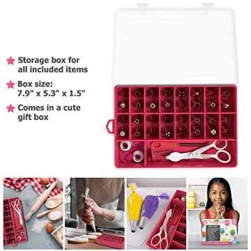 Cakebe Cupcake Decorating Kit with 32 Piping Tips