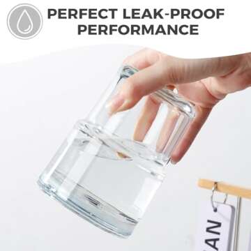 Puraville 12oz Coffee Cup 2 Pack Glass Cups with Lids and Straws Coffee Mug Set with Insulated Sleeve Glassware Tumbler Drinking Jar, Clear and Amber