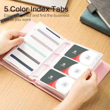 deli Business Card Book Holder, Business Card Organizer, Name Card Book Holder, Portable Office Busi...