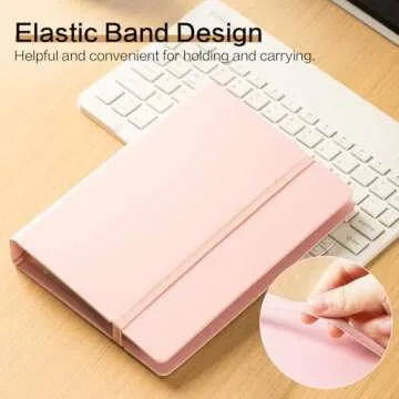 deli Business Card Book Holder, Business Card Organizer, Name Card Book Holder, Portable Office Business Card Holder, Hold 180 Cards, Pink