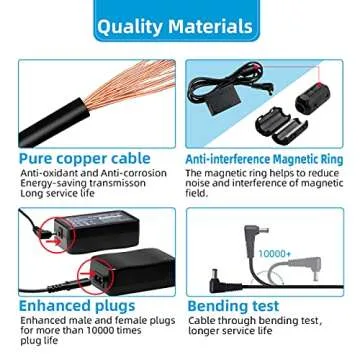 Glorich DR-E18 DC Coupler Dummy Battery ACK-E18 AC Power Supply Adapter Kit for Canon EOS Rebel SL2 SL3 T6i T6s T7i T8i 77D RP R8 R10 R50 200D 750D 760D 800D 850D DSLR Cameras, with Fully-decoded chip