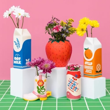 Ban.do Vintage Inspired Orange Juice Vase - Unique Decor