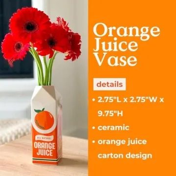 Ban.do Vintage Inspired Orange Juice Vase - Unique Decor
