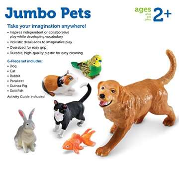 Learning Resources Jumbo Domestic Pets Set for Kids