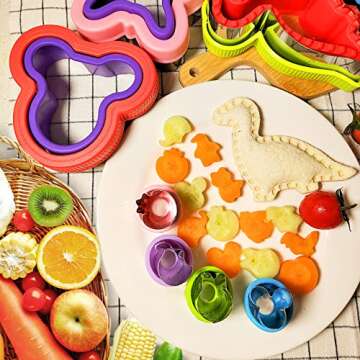 Aoerfes Sandwich Cutter and Sealer Set for Kids 41Pcs, Decruster Sandwich Maker Holiday Heart Cookie...