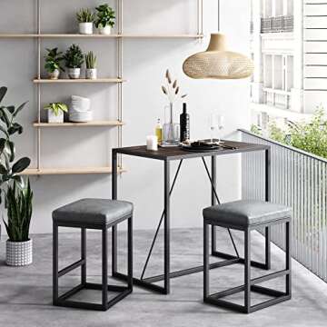 Stylish Nathan James Backless Bar Stools - Set of 2