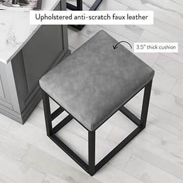 Stylish Nathan James Backless Bar Stools - Set of 2